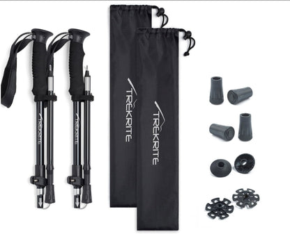 Trekrite Folding Hiking Pole - Single or Pair - Available in Two Sizes