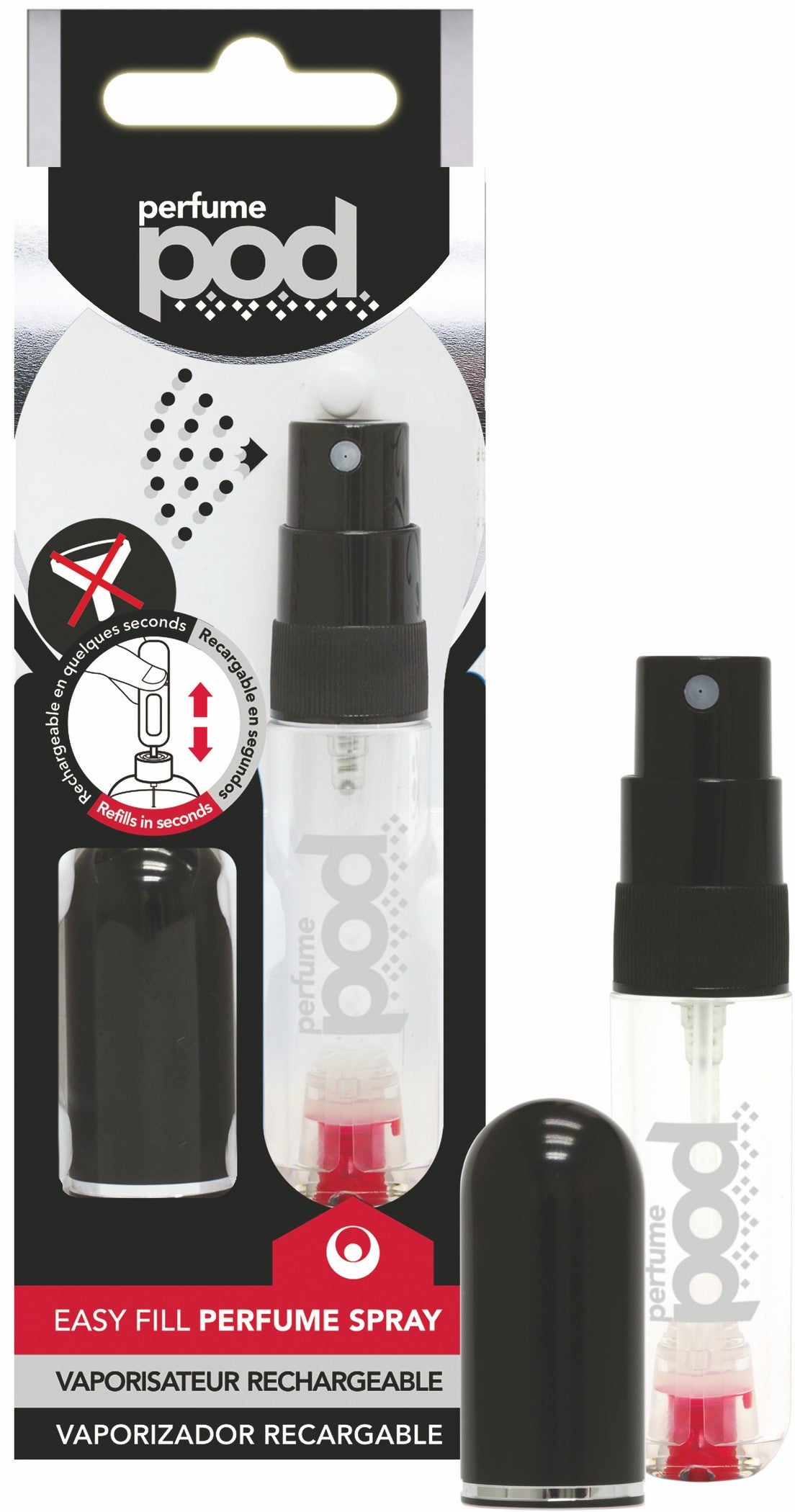 Perfume Pod Clear Refillable Spray