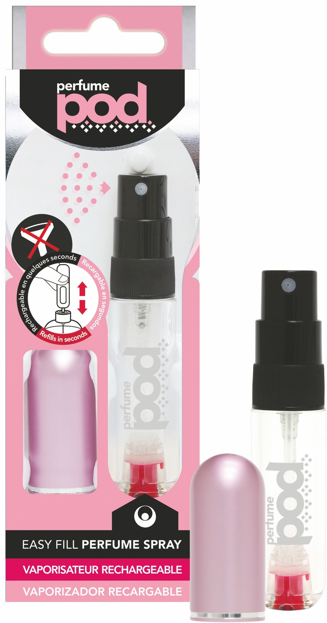 Perfume Pod Clear Refillable Spray