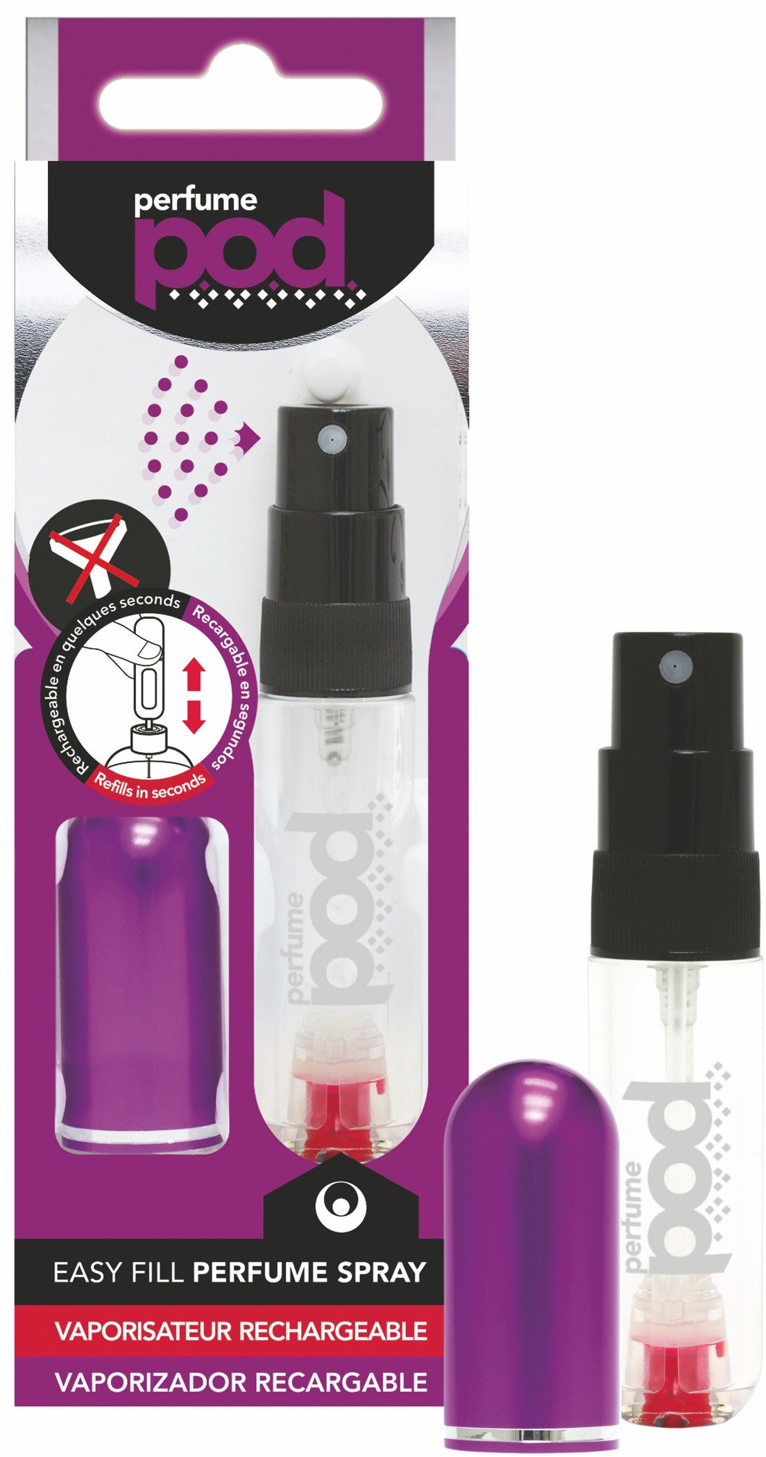 Perfume Pod Clear Refillable Spray