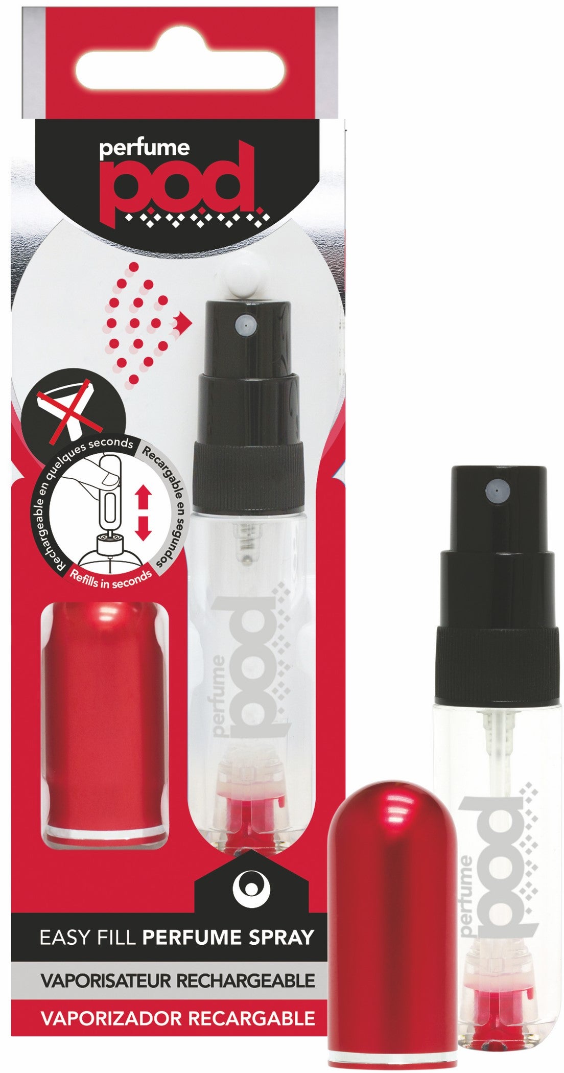 Perfume Pod Clear Refillable Spray