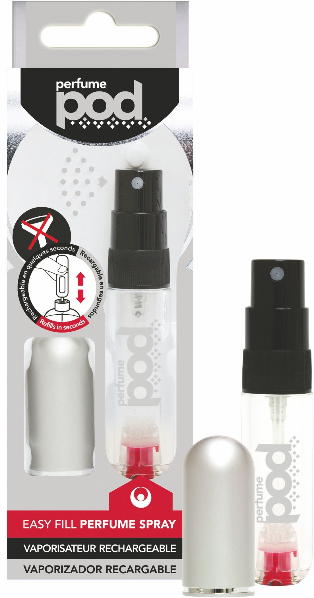 Perfume Pod Clear Refillable Spray