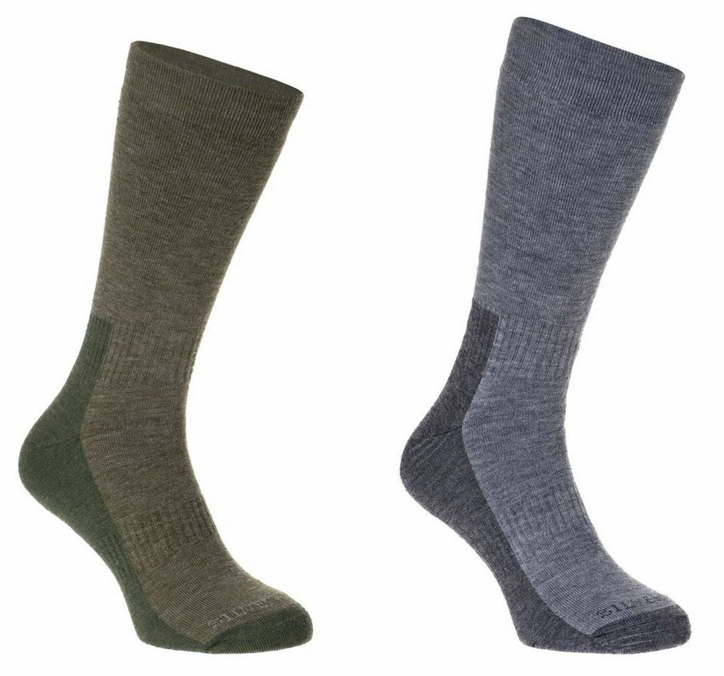 Mens Merino Wool All Terrain Hiking Socks Twin Pack - Choose Size