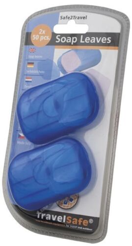 TravelSafe Travel Wash Soap Leaves - Pack of 2 x 50 pcs