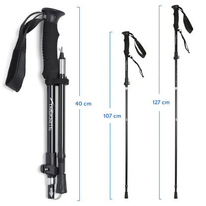 Trekrite Folding Hiking Pole - Single or Pair - Available in Two Sizes