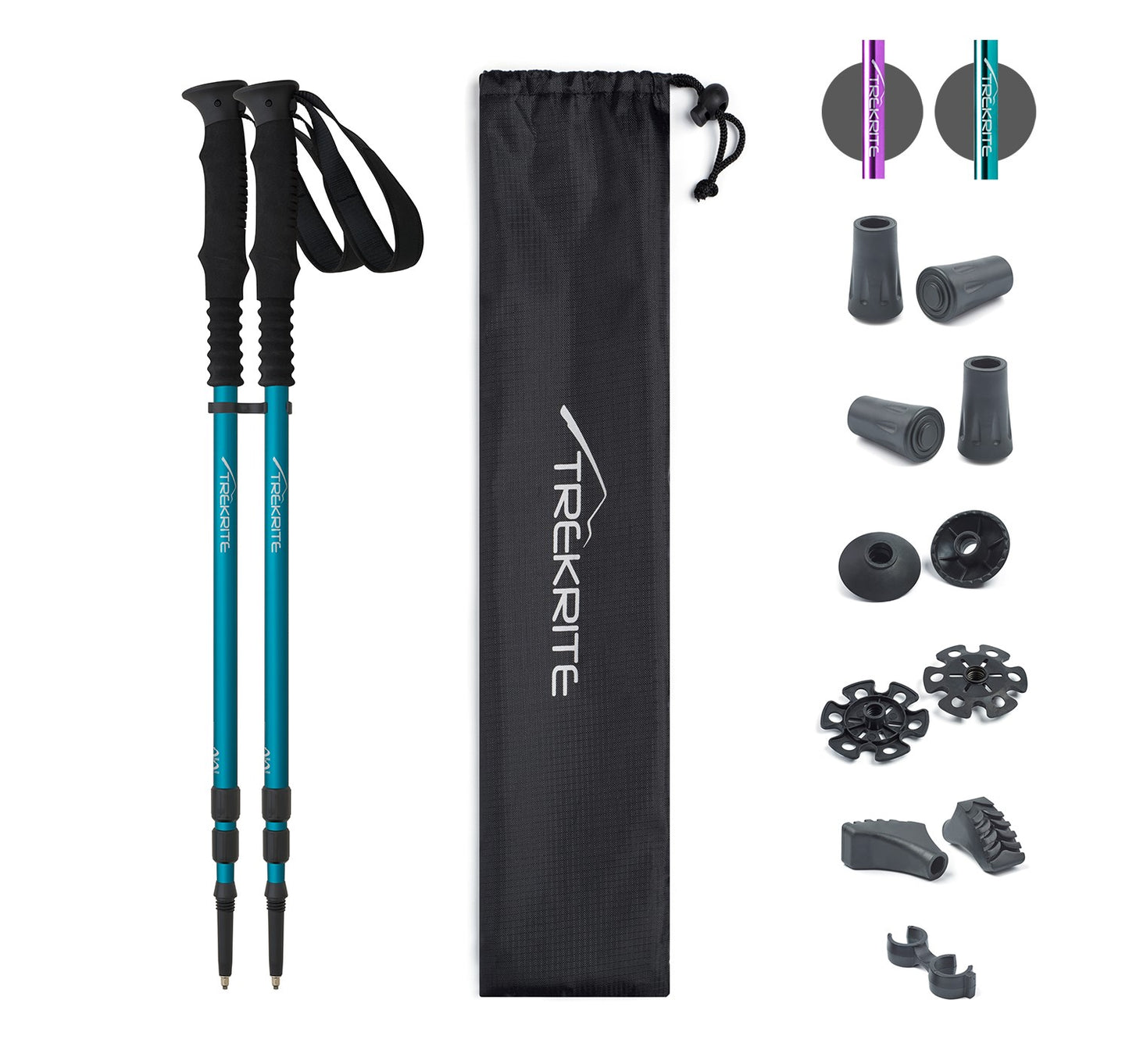 Pair Womens Hiking Poles - Choose Colour